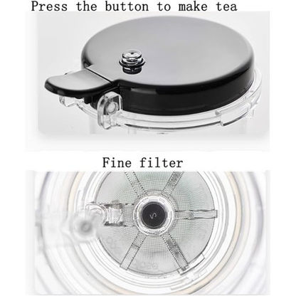 Glass teapot that Filters with just One click